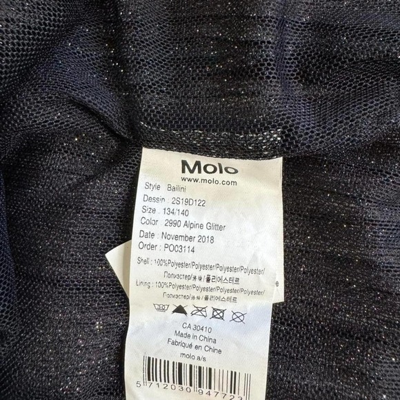 Molo Skirt Glitter Shimmer Pleated Midi Size 134 / 140 - Picture 6 of 8